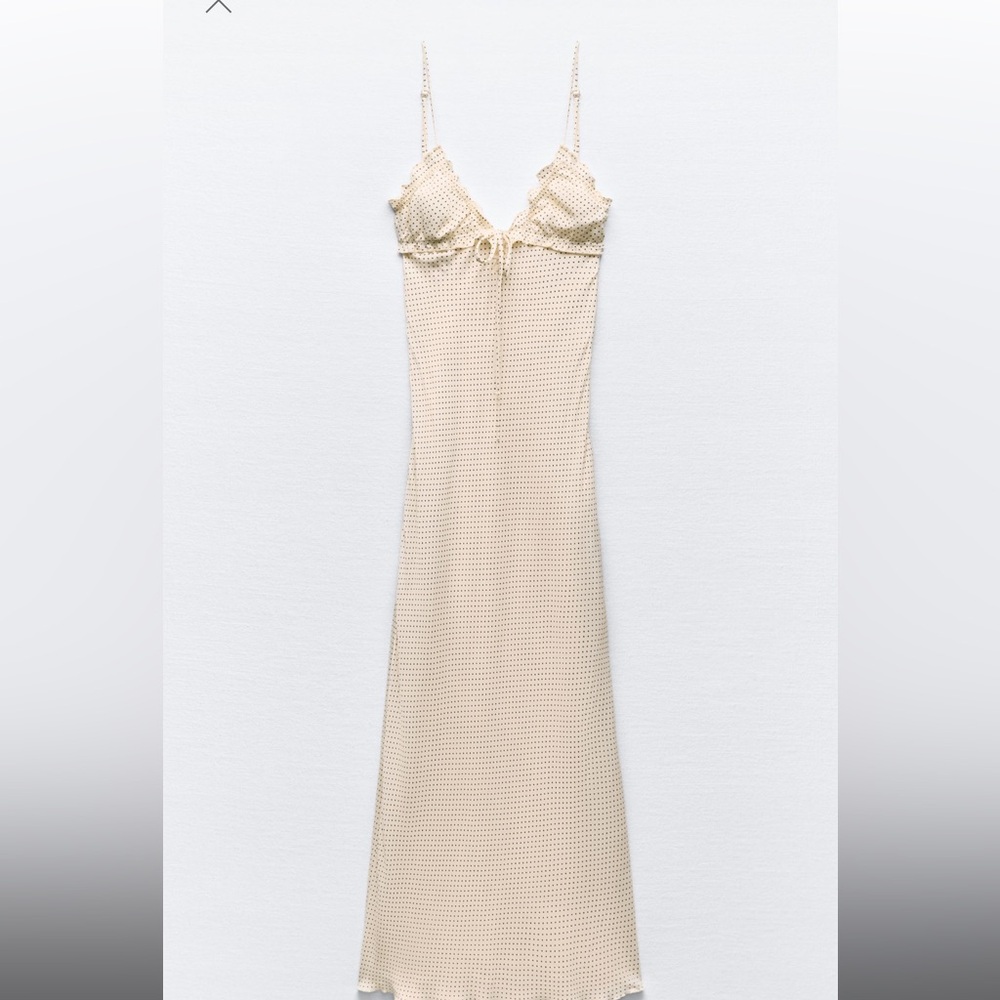 SATIN EFFECT PRINT DRESS in XS